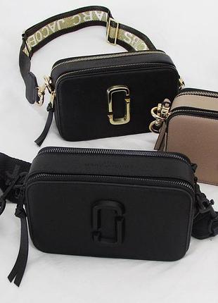 Сумка + коробка марк marc jacobs чорна 3