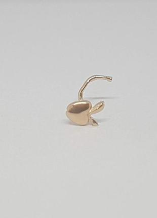 Золотая серьга-пирсинг в нос. артикул 1034