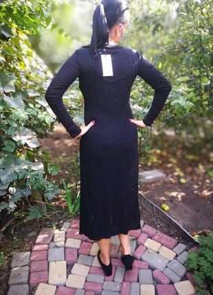 Sale вязанное контрастное платье 2 в 1 от zara s-m-l8 фото