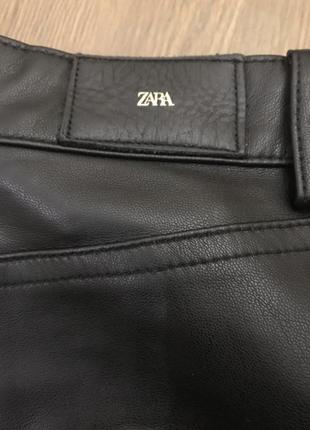 Брюки мом штучна шкіра zara