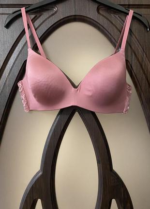 Шикарний, базовий, пудрового кольору, без кісточок, бюстгальтер👌