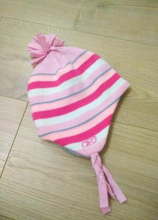 Оригінал! зимова шапка для дівчинки від reebok/ шапочка з флісововою підкладкою1 фото
