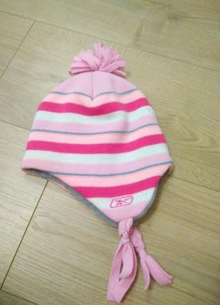Оригінал! зимова шапка для дівчинки від reebok/ шапочка з флісововою підкладкою2 фото