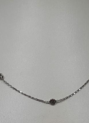 Серебряное колье с фианитами. артикул 51011115033