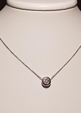 Серебряное колье с фианитами. артикул 908-00581