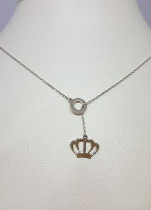 Серебряное колье корона. артикул 908-00807 47