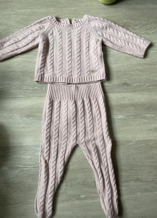 Костюм в’язаний на зиму на дівчинку