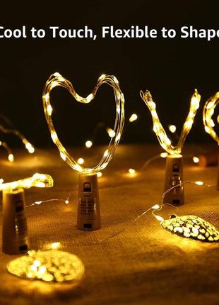 Гірлянда корка 30led 3 м — світлодіодна нитка крапля роси корка в пляшку росу
