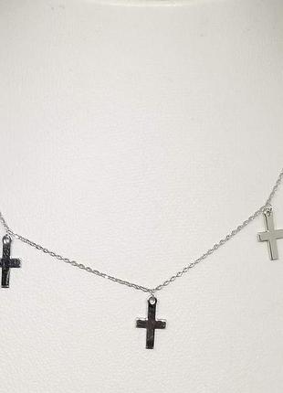 Серебряное колье. артикул 908-01207 38