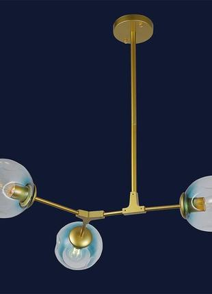 Люстра "молекула" в стилі модерн 752l7731-3 gd+bl