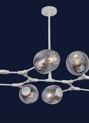 Люстра "молекула"  в стиле модерн 752l7731-8 wh+bk