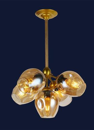 Люстра в стилі модерн 756lpr66005-5 gd+br