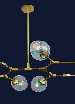 Люстра "молекула" в стилі модерн 752l7731-7 gd+bl