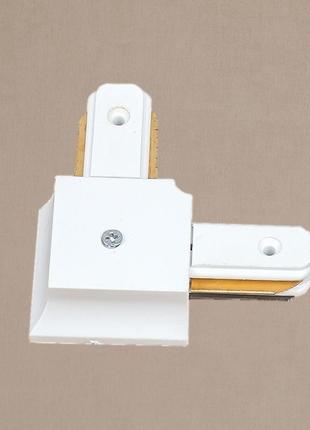 З'єднувач шинопроводу білий прямий (трапеція)