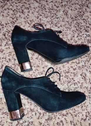 Черные замшевые туфли с золотистым каблуком antonio biaggi2 фото