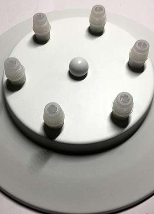 Потолочное основание для светильника  на 6 отверстий (круг 200мм) цвет белый