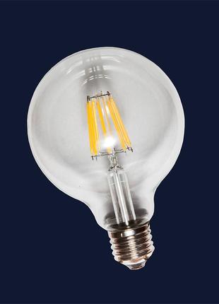 Лампа світлодіодна куля філаментна преміум led g80 4w clear 2300k e27 (прозора)