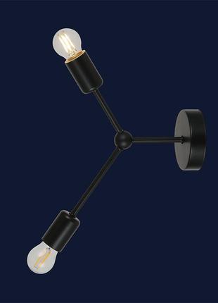 Настенно-потолочный светильник в стиле лофт 761lw171-2 bk