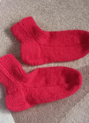 Шкарпетки шерстяні в'язані.1 фото