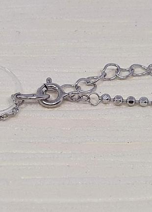Серебряное колье сердечки. 90801366 3
