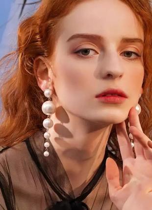 Шикарные серьги «жемчуг»