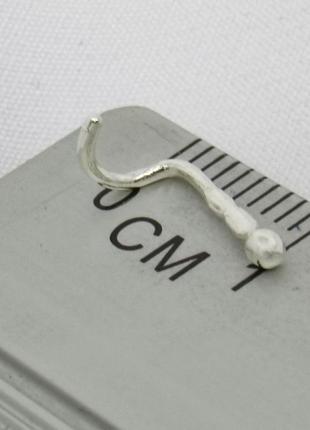 Серебряный нострил пирсинг в нос "шарик"