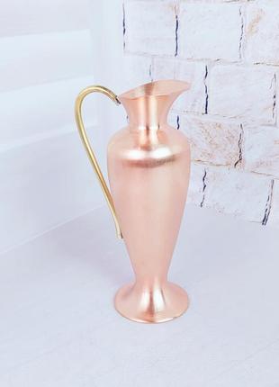 Винтажная ваза, медь, латунь.1 фото