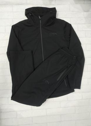 Спортивний костюм чорний puma softshell