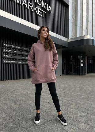 Худи толстовка свитер свитшот туника кофта черная коричневая малиновая оранжевая оливковая бежевая удлиненная свободная теплая оверсайз