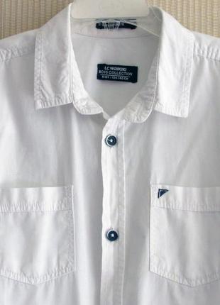 Фирменная белая рубашка, от 8 до 10 лет, новая!4 фото