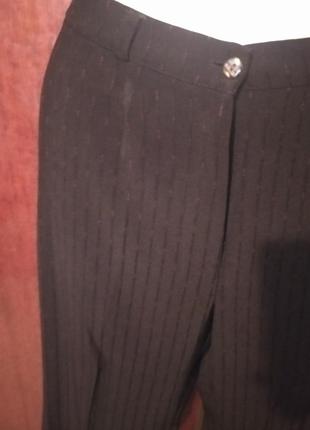 Красивые брюки классика прямые длинные в полоску со стрелками идеальные! 38-40 евро4 фото