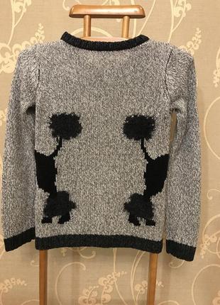 Очень красивый и стильный брендовый вязаный свитерок с собачками 20.2 фото