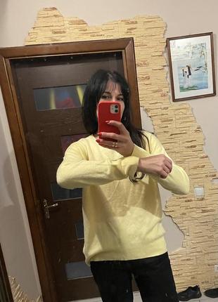 Жовтий оверсайз светр джемпер10 фото