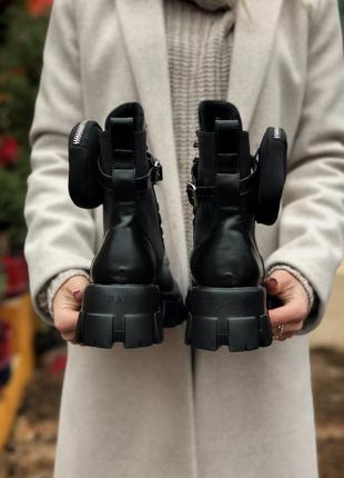 Женские ботинки prada leather джерские ботинки зимний прада