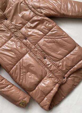 Зимняя куртка, куртка демисезонная, куртка непромокаемая, персиковая куртка, пуховик3 фото