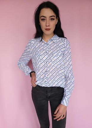 Блуза-рубашка в полоску be loved белая