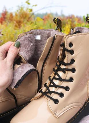 Зимові жіночі черевики dr. martens, женские зимние ботинки доктор мартинс7 фото