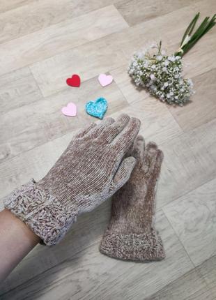 Елегантні рукавички теплі2 фото