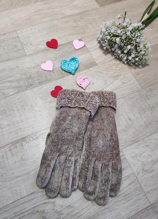 Елегантні рукавички теплі4 фото