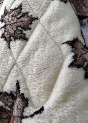 Зимнее шерстяное одеяло 145х210 одеяло открытое из шерсти. арктика1 фото