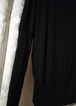 Чёрная блузка с ажурными вставками7 фото