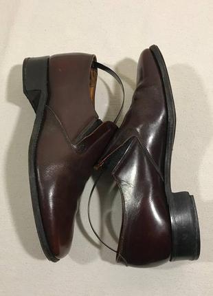 Стильні англійські чоловічі коричневі шкіряні туфлі devid scott4 фото