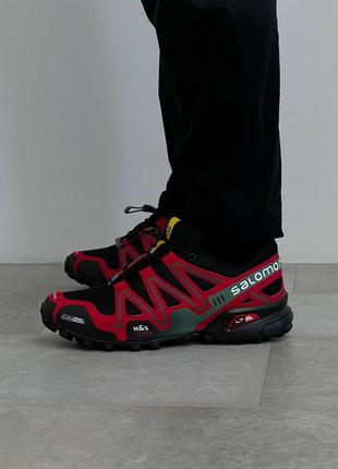 Чоловічі кросівки salomon speedcross 3 black red10 фото