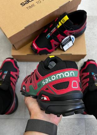 Чоловічі кросівки salomon speedcross 3 black red8 фото