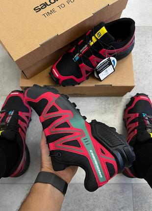 Чоловічі кросівки salomon speedcross 3 black red6 фото