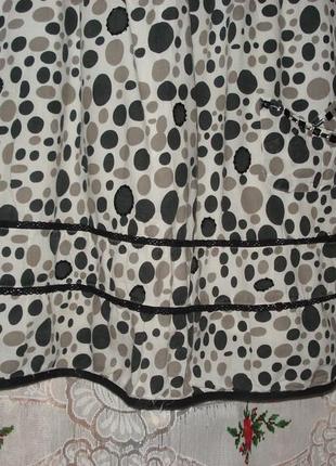 Туника -на белом фоне серые и черные шары,р.16,100%коттон,индия.4 фото
