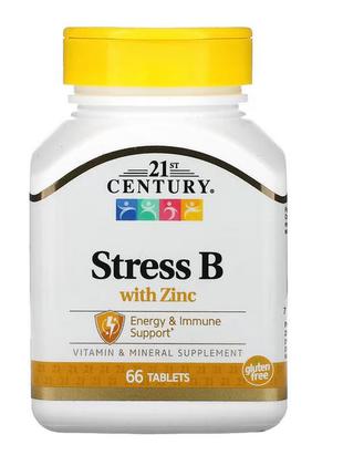 Витамины группы в с цинком от 21st century, stress b with zinc1 фото