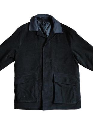 Marks and spencer курточка пальто чорна чоловіча піджак бархат велюр фірмова пальто