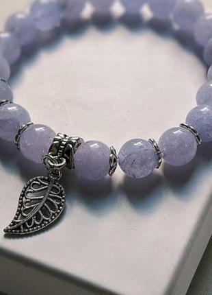 Браслет з натурального каменю ангеліт