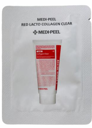 Тестер очищаюча пінка для вмивання з колагеном medi-peel red lacto collagen clear sample